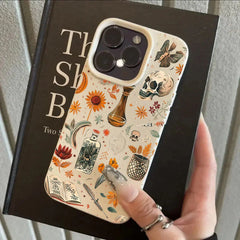 Artistic Skull Print Phone Case For iPhone