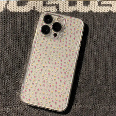 Floral Pattern Protective Cover for iPhone | Transparent Soft Cover