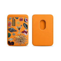 Artistic Leather Card Wallet for Phone | MagSafe Card Holder