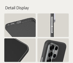 Aramid Kevlar Carbon Fiber Case for Samsung Galaxy | Ultra-Thin Magnetic Cover | Matching Ring Grip Bundle