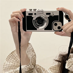 iPhone Emily in Paris 3D Retro Camera Phone Case with Lanyard