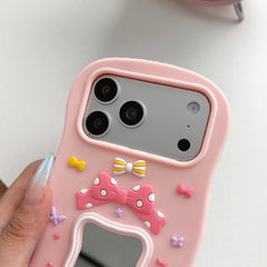 Cute Bow Mirror Phone Case For iPhone