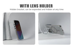 Transparent MagSafe Lens Bracket Case for iPhone