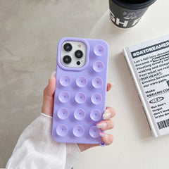 Soft Silicone Suction Cup Phone Case For iPhone