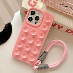 Soft Silicone Suction Cup Phone Case For iPhone