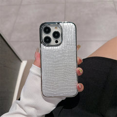 Glossy Crocodile Pattern Case For iPhone