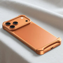 Minimalist Aluminum Metal Corner Bumper Case | Borderless Shockproof Lens Protector Cover For iPhone