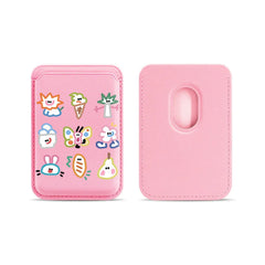 Simple Cute Graffiti Pattern Magnetic Card Holder