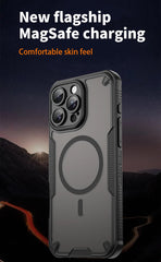 Magnetic Shockproof Case for iPhone | Rugged Matte Translucent Protective Cover
