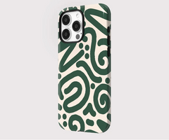 Green Stripe Magnetic Phone Case For iPhone