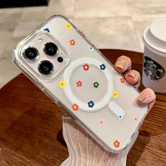 Flower Magnetic Magsafe Phone Case For iPhone