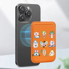 Simple Cute Graffiti Pattern Magnetic Card Holder