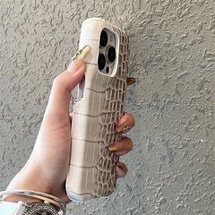 Crocodile Pattern Leather Case For iPhone | Ombre Gradient Shockproof Cover For Phone
