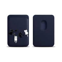 Cute Cat Print Magnetic Card Holder | MagSafe Wallet Cover
