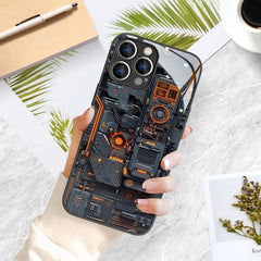 Circuit Board Pattern Glass  Phone Case For iPhone