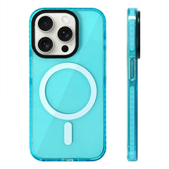 Soft Silicone Neon Clear MagSafe Phone Case For iPhone