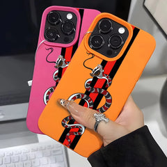 Coiled Snake Striped Phone Case for iPhone