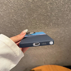 Colorful Kevlar Carbon Fiber Magnetic Phone Case For Samsung