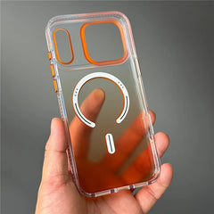 MagSafe Matte Semi Transparent Gradient Color Phone Case for iPhone