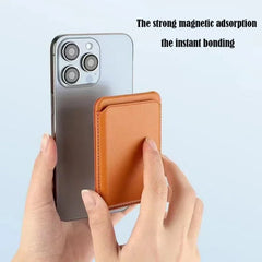 Strong Magnetic Leather Wallet With Hide Stand Case for iPhone | MagSafe Wallet
