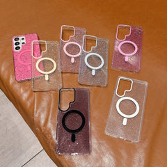 Transparent  Glitter Magnetic Phone Case For Samsung Galaxy | Shockproof Bumper Cover