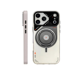 IMD Double-sided Lamination Mecha Magnetic Phone Case For iPhone