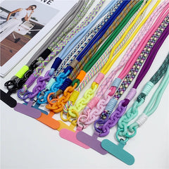 Universal Multi-Functional Phone Lanyard Strap | Adjustable Sport Braided Neck Rope &amp; Crossbody Shoulder Sling with Secure Anti-Loss Case Tab