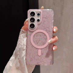 Transparent  Glitter Magnetic Phone Case For Samsung Galaxy | Shockproof Bumper Cover