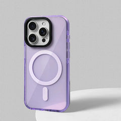 Soft Silicone Neon Clear MagSafe Phone Case For iPhone
