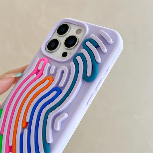 Silicone Building Block Jigsaw Puzzle Case For iPhone | Fidget Anxiety Stress Therapy Phone Cover