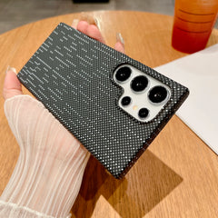 Thin Magnetic Carbon Fiber Texture Case For Samsung Galaxy