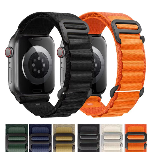 Rugged Nylon Alpine Loop Sport Band for Apple Watch | Breathable G-Hook Strap Bracelet