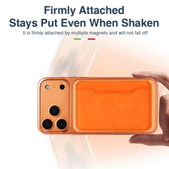 Magnetic Thin Leather Wallet for Phone | Card Holder with Makeup Mirror | MagSafe Wallet