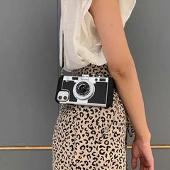 iPhone Emily in Paris 3D Retro Camera Phone Case with Lanyard