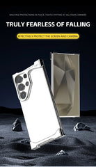 Titanium Alloy Metal Corner Bumper Case  For Samsung Galaxy | Frameless Aromatherapy Shockproof Phone Cover