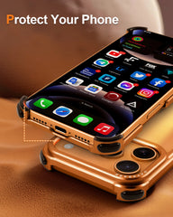 Matte Aluminum Metal Bumper Case For iPhone | Bare Naked Phone Feel MagSafe Slim Phone Cover