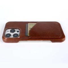 Genuine Leather with Card Slot Case For iPhone | Aesthetic Vintage Phone Back Cover