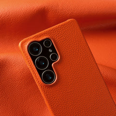 Lychee Grain Genuine Leather Case For Samsung Galaxy