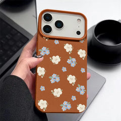 Aesthetic Textured Floral iPhone Case | Vintage Garden Pattern Matte Protective Cover