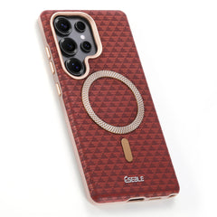 Faux Leather Magnetic Phone Case For Samsung Galaxy
