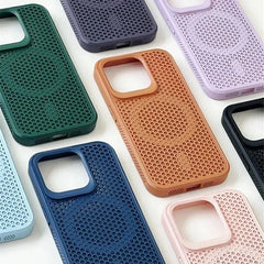 Breathable Mesh Cooling Case for iPhone | Magnetic MagSafe Compatible Slim Back Cover