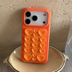 Cute 3D Heart Suction Cup Silicone Case for iPhone