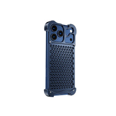 Honeycomb Metal Aluminum Alloy Heat Dissipation Bumper Phone Case for iPhone
