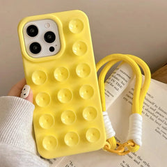 Soft Silicone Suction Cup Phone Case For iPhone
