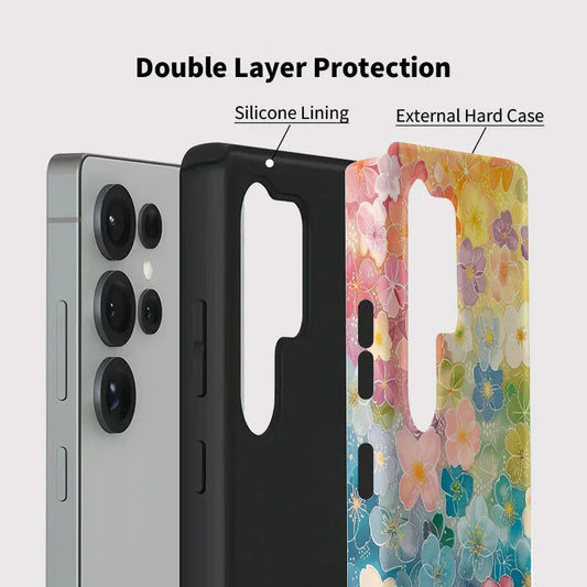 Oil Painting Flower MagSafe Phone Case For Samsung