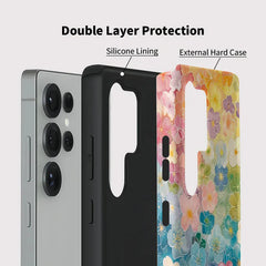 Oil Painting Flower MagSafe Phone Case For Samsung