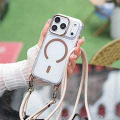Crossbody Lanyard Clear Case for iPhone | Adjustable Shoulder Strap MagSafe Hard Cover