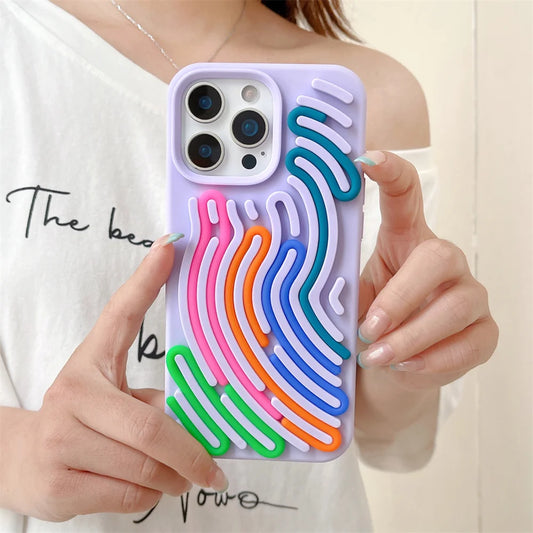 Silicone Building Block Jigsaw Puzzle Case For iPhone | Fidget Anxiety Stress Therapy Phone Cover