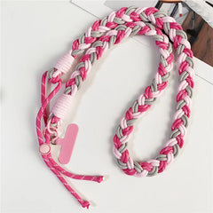 Hand-Woven Crossbody Phone Lanyard Strap | Creative Multi-Color Braided Cellphone Shoulder Neck Cord with Universal Case Insert Tab