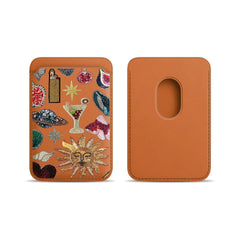 Artistic Leather Card Wallet for Phone | MagSafe Card Holder